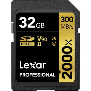雷克沙（Lexar）UHS-II U3 V90 SD卡 32GB（单位：个）