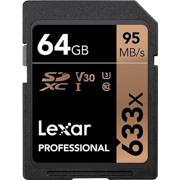 雷克沙（Lexar）UHS-I U3 V30 SD卡 64GB（单位：个）