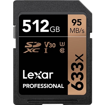 雷克沙（Lexar）UHS-I U3 V30 SD卡 512GB（单位：个）